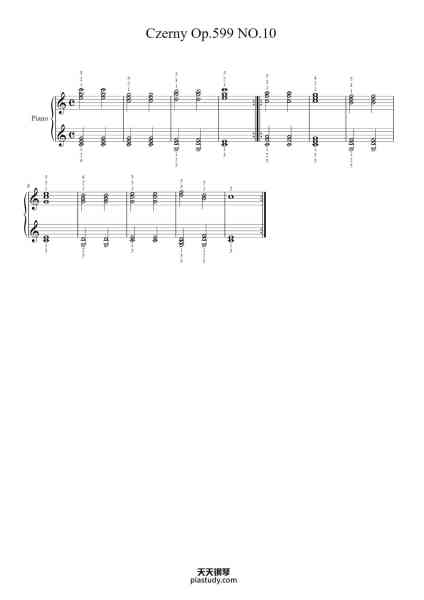 “Czerny Op.599 NO.10”钢琴谱-Czerny-免费下载-天天钢琴