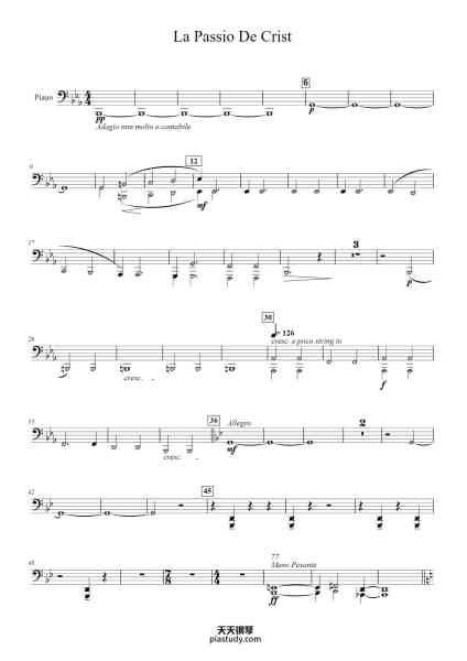 “La Passio De Crist”钢琴谱-Ferrer Ferran-免费下载-天天钢琴