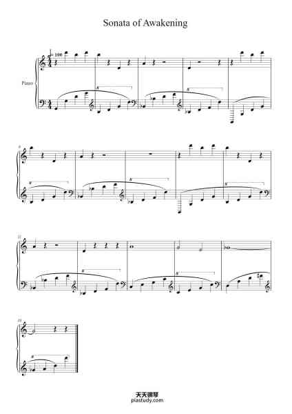 “Sonata of Awakening”钢琴谱-Koji Kondo-免费下载-天天钢琴