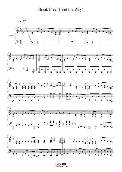“Break Free (Lead the Way)”钢琴谱-Naoto Kubo-免费下载-天天钢琴