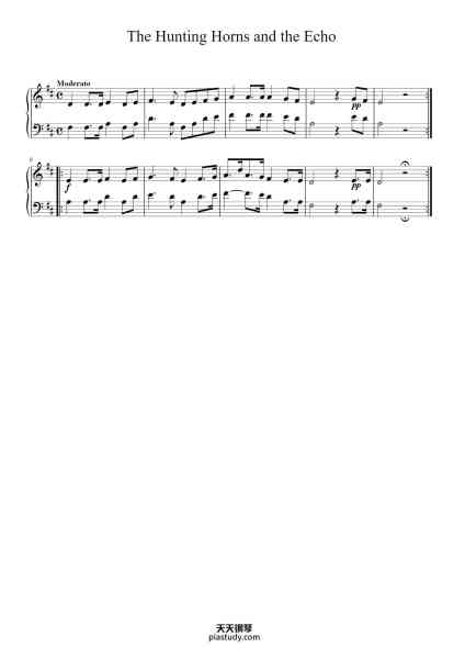 “The Hunting Horns and the Echo”钢琴谱-Daniel Türk-免费下载-天天钢琴