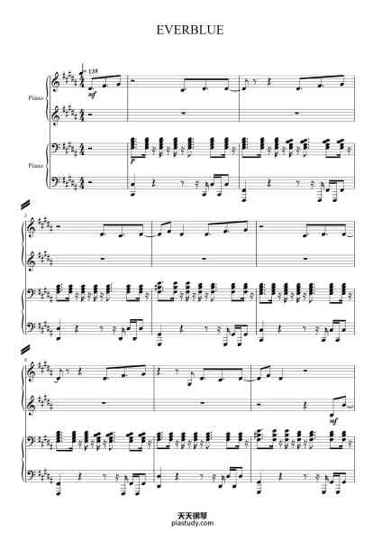 “EVERBLUE”钢琴谱-Omoinotake
arr. Jackson Forte
-免费下载-天天钢琴