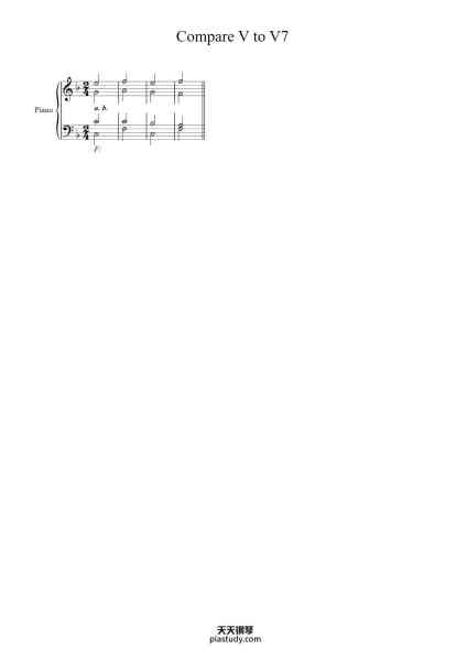 “Compare V to V7”钢琴谱-openmusictheory-免费下载-天天钢琴