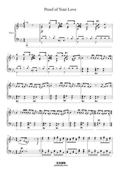 “Proof of Your Love”钢琴谱-Isaac Fry-免费下载-天天钢琴