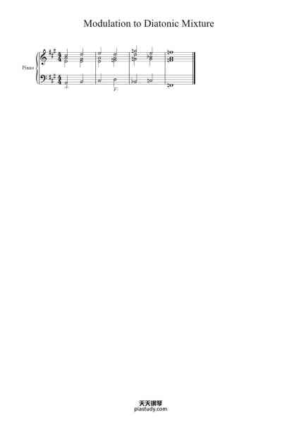 “Modulation to Diatonic Mixture”钢琴谱-Kylejy Burrene-免费下载-天天钢琴