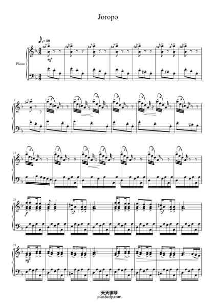 “Joropo”钢琴谱-Moisés Moleiro-免费下载-天天钢琴