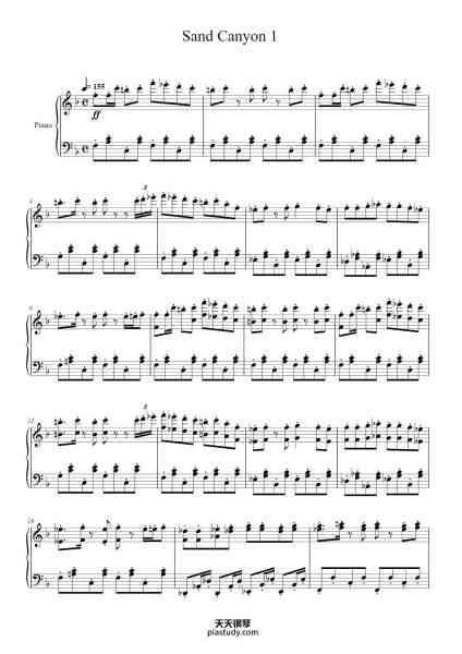“Kirby's Dreamland 3 - Sand Canyon 1”钢琴谱-Arranged by pianoYN-免费下载-天天钢琴