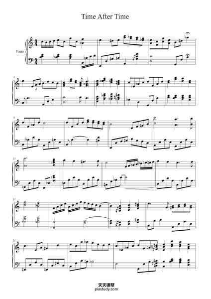 “Time After Time”钢琴谱-Frank Sinatra-免费下载-天天钢琴