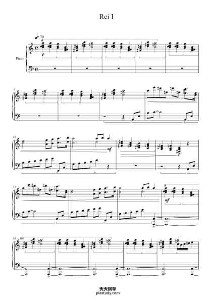 “Rei I”钢琴谱-Composer : Shirō Sagisu-免费下载-天天钢琴
