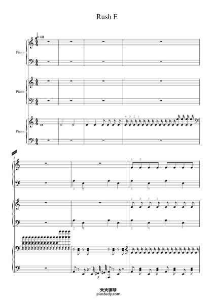 “Rush E”钢琴谱-Sheet Music Boss-免费下载-天天钢琴