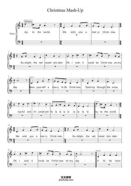 “Christmas Mash-Up”钢琴谱-William Tucker-免费下载-天天钢琴