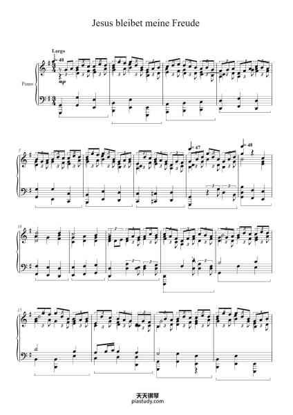 “Jesu, Joy of Man's Desiring from Cantata BWV 147”钢琴谱-Johann Sebastian Bach-免费下载-天天钢琴