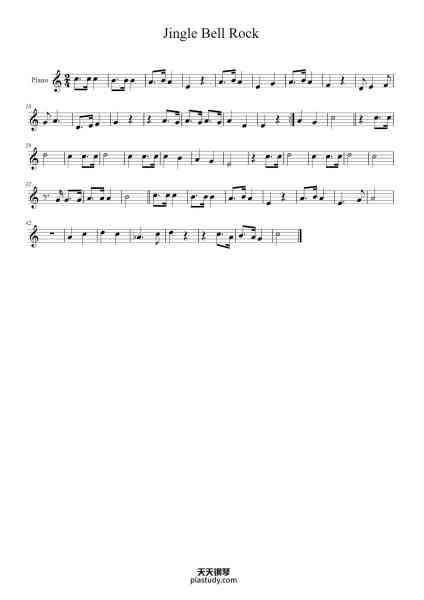 “Jingle Bell Rock”钢琴谱-Jeremy Camp-免费下载-天天钢琴