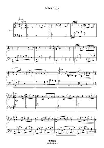 “A Journey (from "The Wind Rises")”钢琴谱-Nelpher Palcis-免费下载-天天钢琴