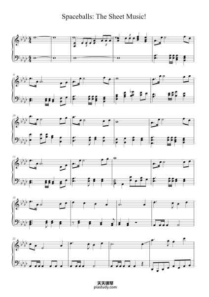 “Spaceballs: The Sheet Music!”钢琴谱-John Morris    Arr. Tyler Robbins-免费下载-天天钢琴