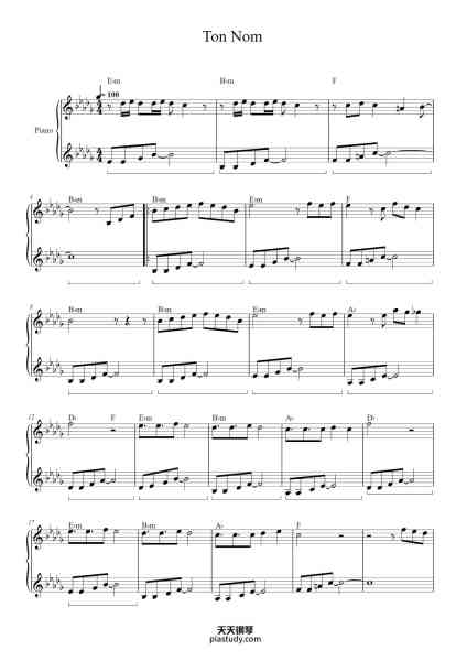 “Ton Nom”钢琴谱- 

Compositeur : Vitaa , Renaud Rebillaud
-免费下载-天天钢琴