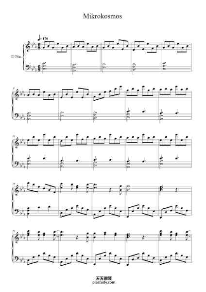 “Mikrokosmos”钢琴谱-Funguypiano-免费下载-天天钢琴