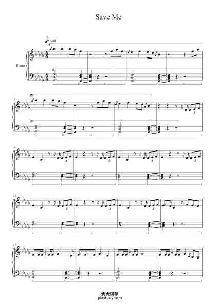 “Save Me”钢琴谱-????? (BTS) Transcribed by Joyce Lai-免费下载-天天钢琴