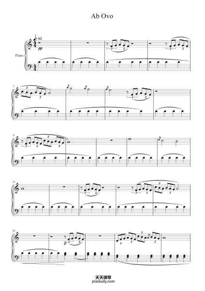 “Ab Ovo”钢琴谱-Joep Beving-免费下载-天天钢琴