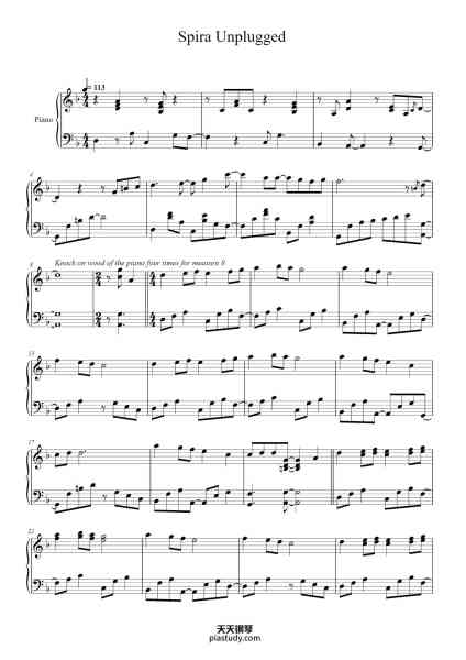 “Final Fantasy X - Spira Unplugged”钢琴谱-Genus-免费下载-天天钢琴