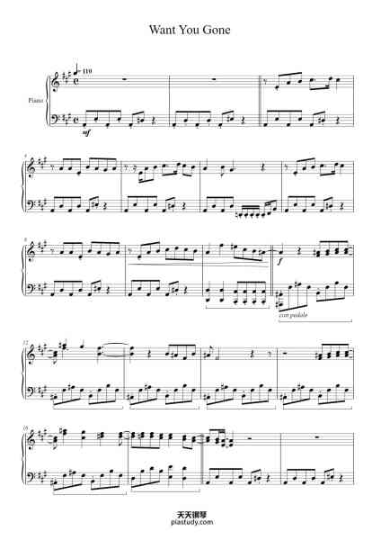 “Want You Gone”钢琴谱-Jonathan Coulton-免费下载-天天钢琴