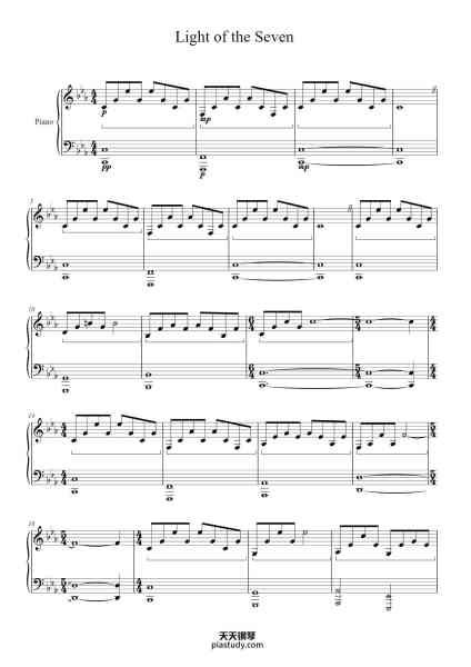 “Light of the Seven”钢琴谱-Ramin Djawadi-免费下载-天天钢琴