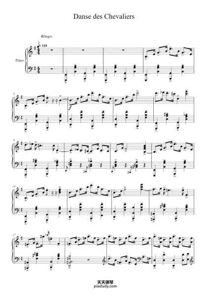 “Danse des Chevaliers from Romeo and Juliet, Op. 64”钢琴谱-SERGEÏ PROKOFIEV-免费下载-天天钢琴