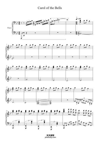 “Carol of the Bells”钢琴谱-Arranged by Rafał Bienias-免费下载-天天钢琴