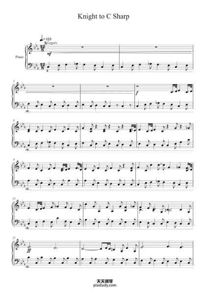 “Knight to C Sharp”钢琴谱-Colyork-免费下载-天天钢琴