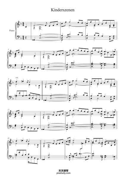 “Dreaming - Kinderszenen”钢琴谱-Robert Schumann-免费下载-天天钢琴