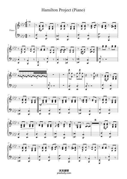 “Hamilton Project (Piano)”钢琴谱-Composer-免费下载-天天钢琴