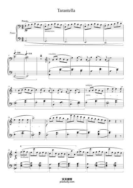“Tarantella”钢琴谱-Gilesce-免费下载-天天钢琴