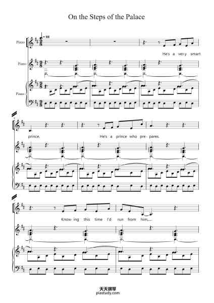 “On the Steps of the Palace”钢琴谱-Stephen Sondheim-免费下载-天天钢琴