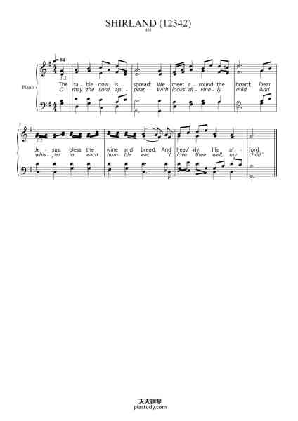 “For the Lord's Presence”钢琴谱-6.6.8.6 (S.M.)
SHIRLAND (12342)
Samuel Stanley (1767-1822), 1805 -免费下载-天天钢琴