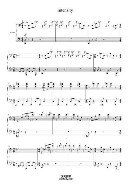 “Intensity”钢琴谱-Lessons - Jazz-免费下载-天天钢琴