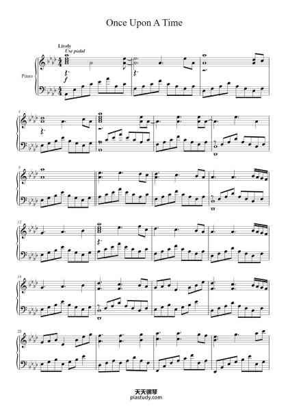“Once Upon A Time”钢琴谱-YANNI-免费下载-天天钢琴