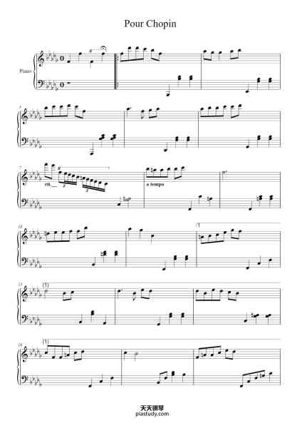 “說給蕭邦  Pour Chopin”钢琴谱-Daydream (白日梦)-免费下载-天天钢琴