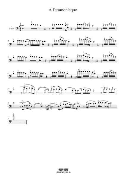 “À l'ammoniaque”钢琴谱-PNL-免费下载-天天钢琴
