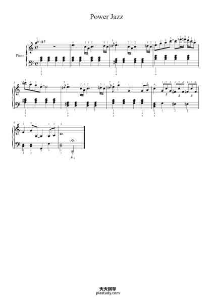 “Power Jazz”钢琴谱-Ruthfax Joedick-免费下载-天天钢琴