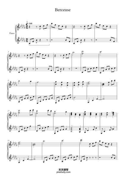 “Berceuse”钢琴谱-Lo Mimieux
(arr. Angeline Zavier)-免费下载-天天钢琴