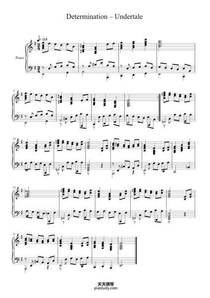 “Determination – Undertale”钢琴谱-Transcribed by Equinox-免费下载-天天钢琴