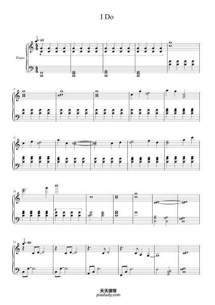 “I Do”钢琴谱-Earthpiano Music-免费下载-天天钢琴
