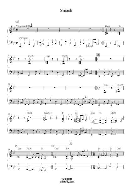 “Smash”钢琴谱-Avishai Cohen
-免费下载-天天钢琴