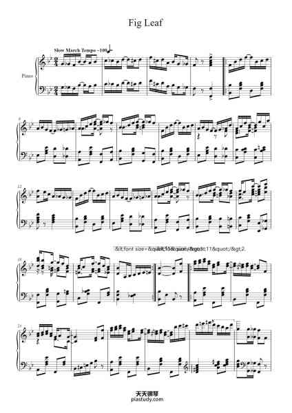 “Fig Leaf”钢琴谱-Scott Joplin-免费下载-天天钢琴
