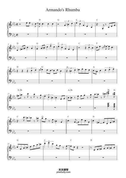“Armando's Rhumba”钢琴谱-Transcription by Borja Ruiz-免费下载-天天钢琴