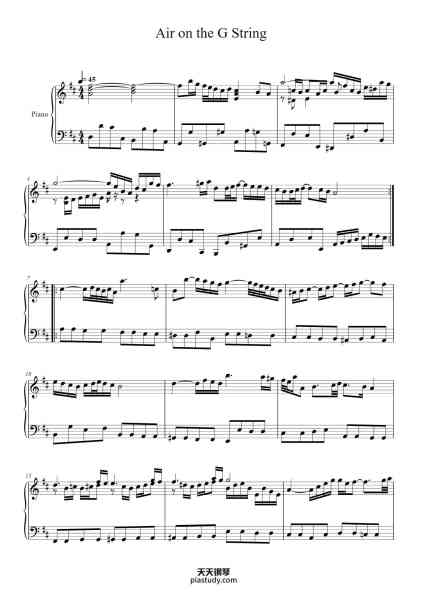 “Air on the G String”钢琴谱-Emma Davey-免费下载-天天钢琴
