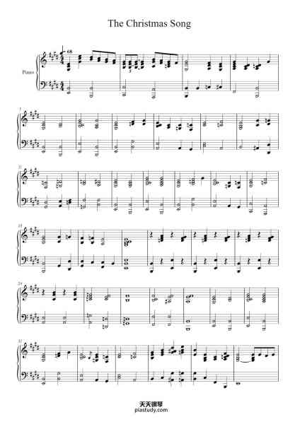 “The Christmas Song”钢琴谱-Smithdi Cumnett-免费下载-天天钢琴