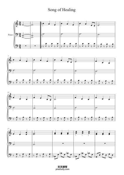 “Song of Healing”钢琴谱-Koji Kondo
by GamesL!Ght-免费下载-天天钢琴