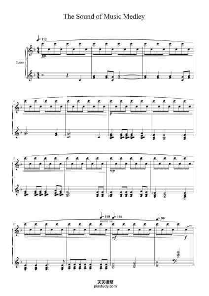 “The Sound of Music Medley”钢琴谱-Richard Rodgers
Arr. Pablo García

-免费下载-天天钢琴