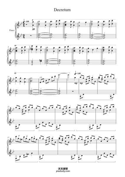 “Decretum”钢琴谱-Eusell Eiyer-免费下载-天天钢琴